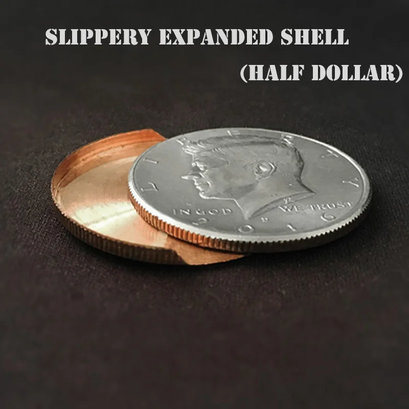 1 шт. скользкая Расширенная оболочка (половина доллара) Волшебная монета для