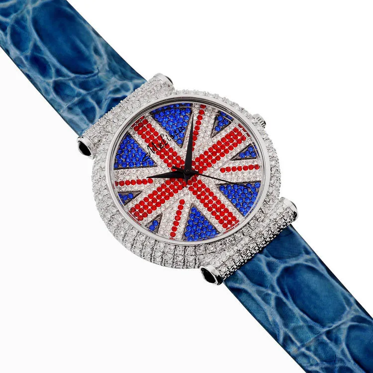 Женские наручные часы Melissa кварцевые модные браслет с флагом Великобритании