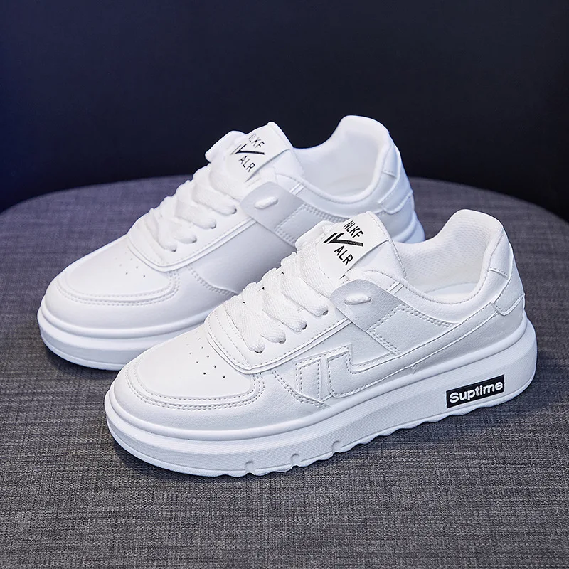 

2021 Women's Sports Shoes, Summer Women Shoes, New White Shoes, Breathable Korean Board Shoes, Women's Thick-soled Casual Shoes