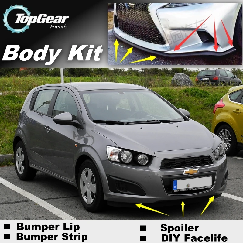 Бампер губы для Chevrolet Aveo T200 T250 T300 2002 ~ 2020 / Top Gear Shop спойлер тюнинга
