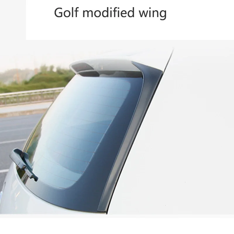 Черное углеродное волокно заднее окно боковой спойлер крыло для VW GOLF 7 MK7 GTD R 2014 2018