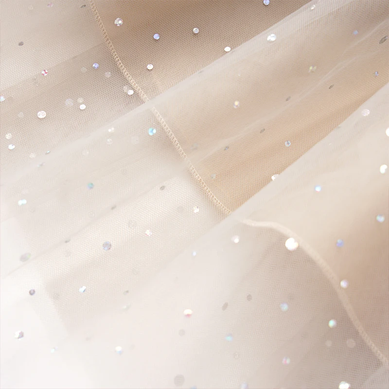 Новое Сетчатое лоскутное осеннее платье принцессы WeLaken с блестками красное для