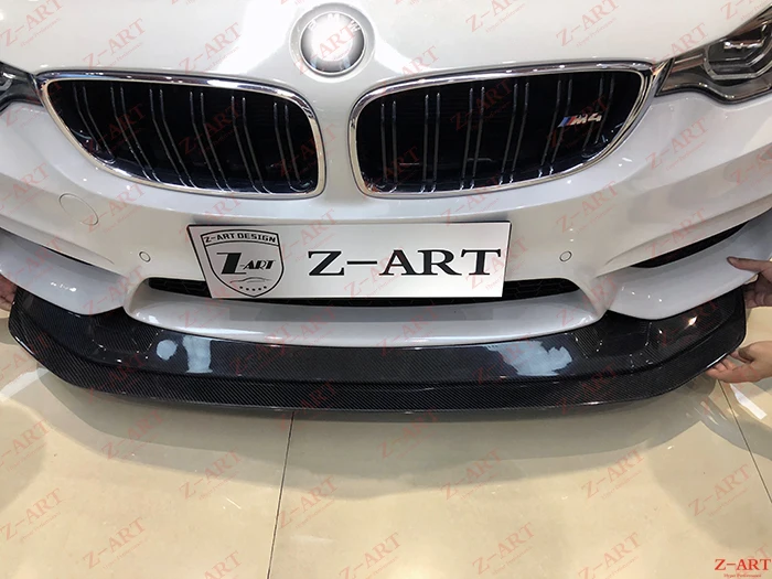 Z-ART для M4 GTS углеродное волокно спереди губ M3 передний спойлер F80 передней губы F82