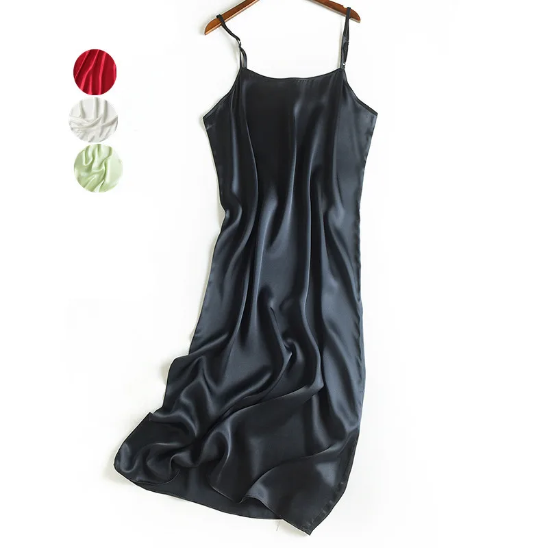 Шелковое платье из 100% натурального шелка однотонные Сексуальные вечерние платья