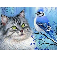 diamond painting cat bird full square drill home decoration display rhinestone picture kits embroidery