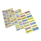 Наклейки с именем на заказ, персонализированные ярлыки с разноцветными ярлыками, водонепроницаемые детские школьные принадлежности, наклейка с именем для бутылки с водой и карандаша