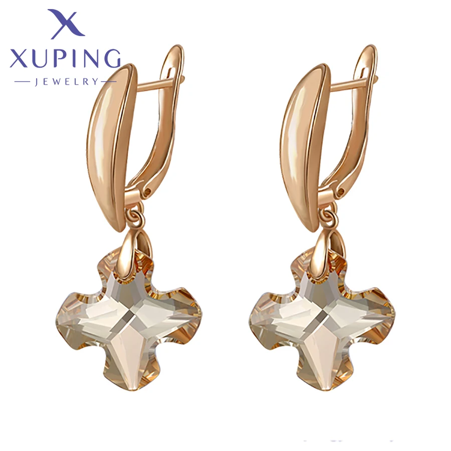 Xuping ювелирные изделия подвески стиль кристалл серьги с родиевым покрытием для