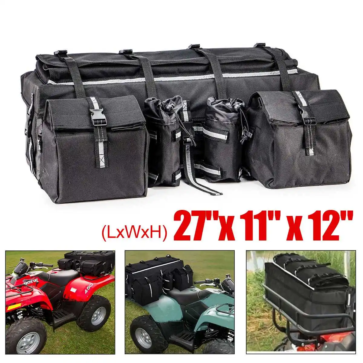 

30L 600D Оксфорд 27x 11x 12In Универсальный Автомобиль на крыше БАГАЖНИК Грузовой мешок Чемодан хранения куб сумка для путешествий для ATV UTV двигател...