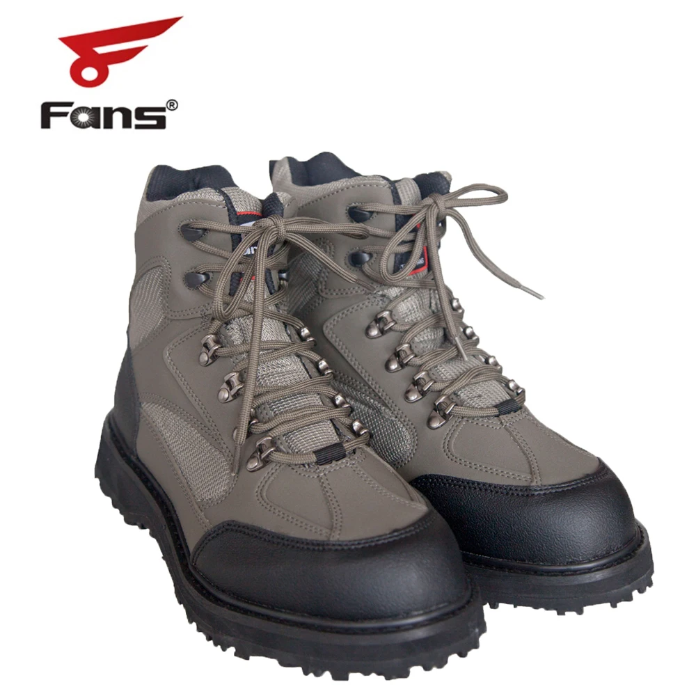 8 Fans Men's Fishing Wading Shoes Anti-slip Durable Rubber Sole Lightweight Wading Waders Boots