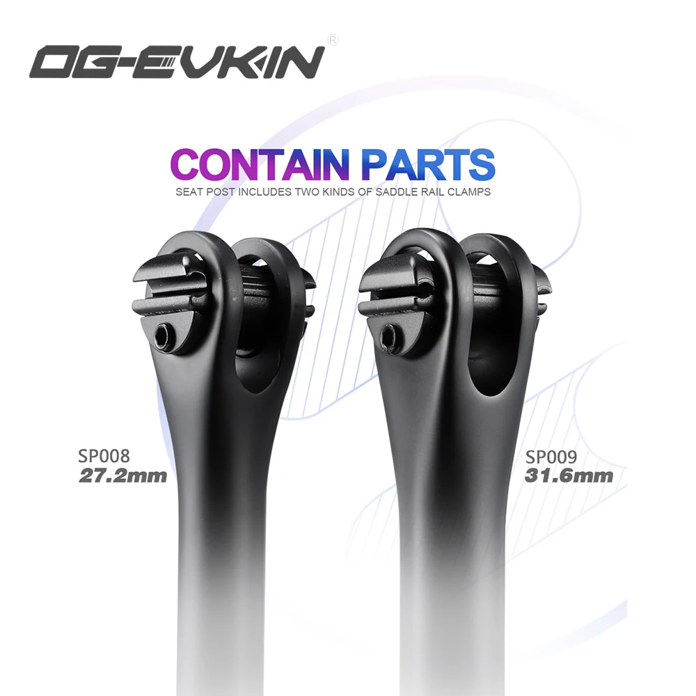 

OG-EVKIN SP-008/SP-009 Carbon Seatpost 27.2/31.6MM MTB Or Road 400MM Seat Tube Bicycle Parts Mountain Bike bicicleta велосипед