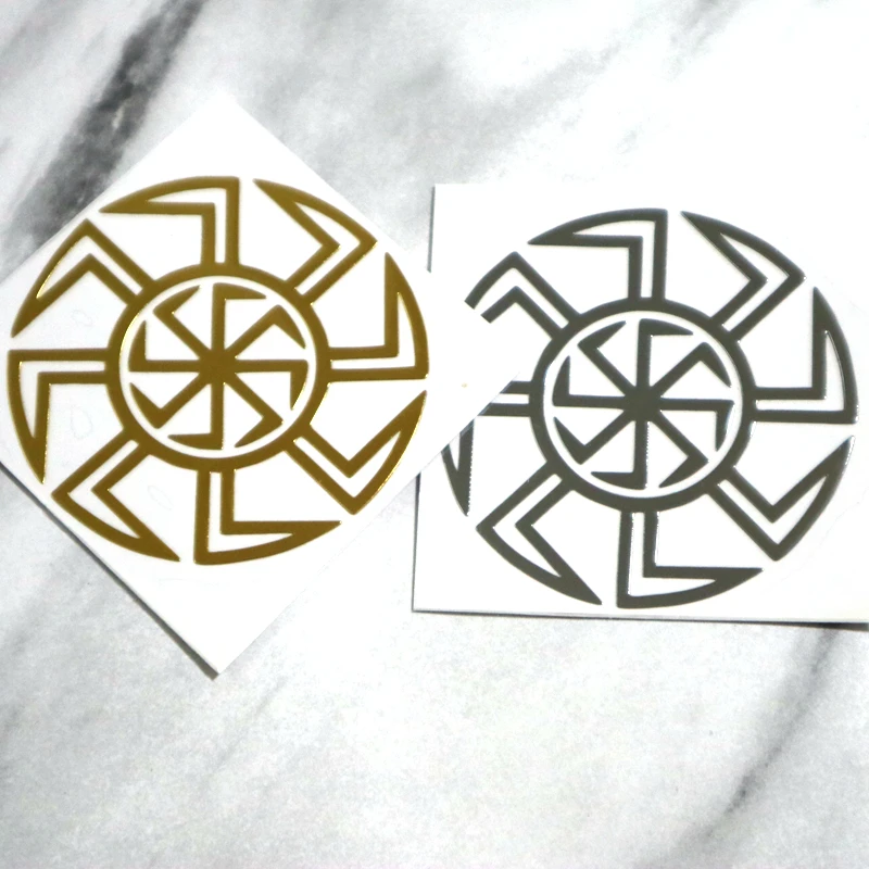 

6X6cm Kolovrat 3D Cool Nickel Metal Car Stickers Decals for Car Styling Laptop