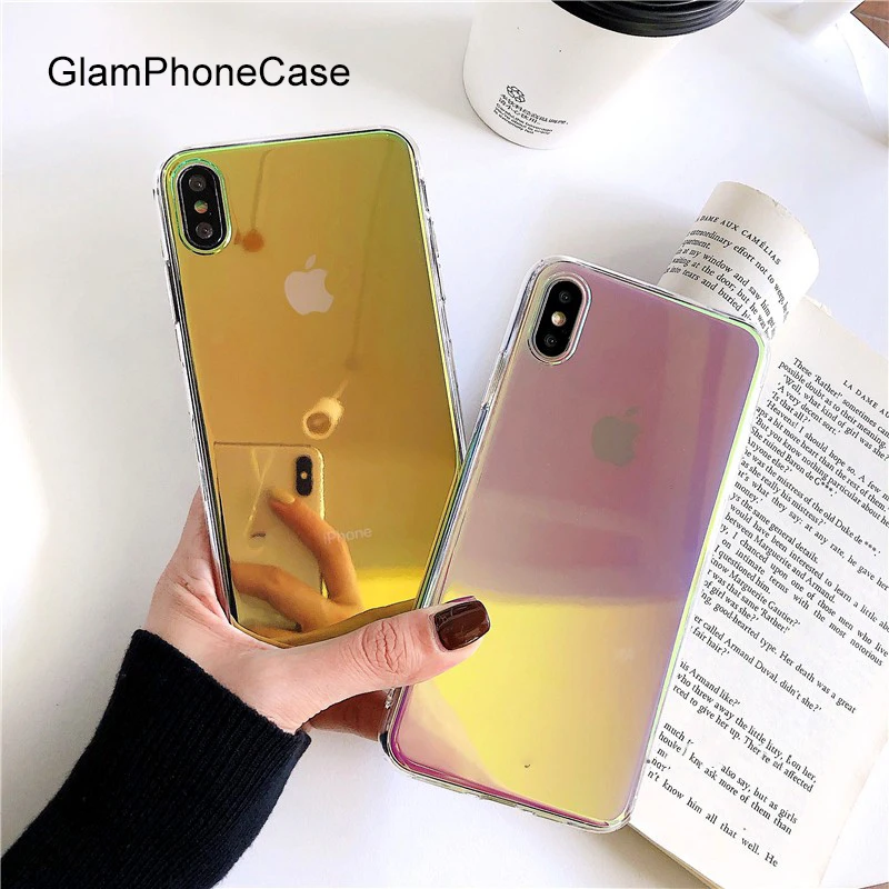 GlamPhoneCase простой и прозрачный фиолетовый чехол для телефона iPhone X XS Max XR Мягкий