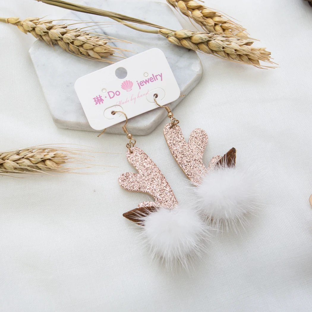 Рождественские серьги подарок кристалл снег fake Bijoux эффектные Висячие для женщин