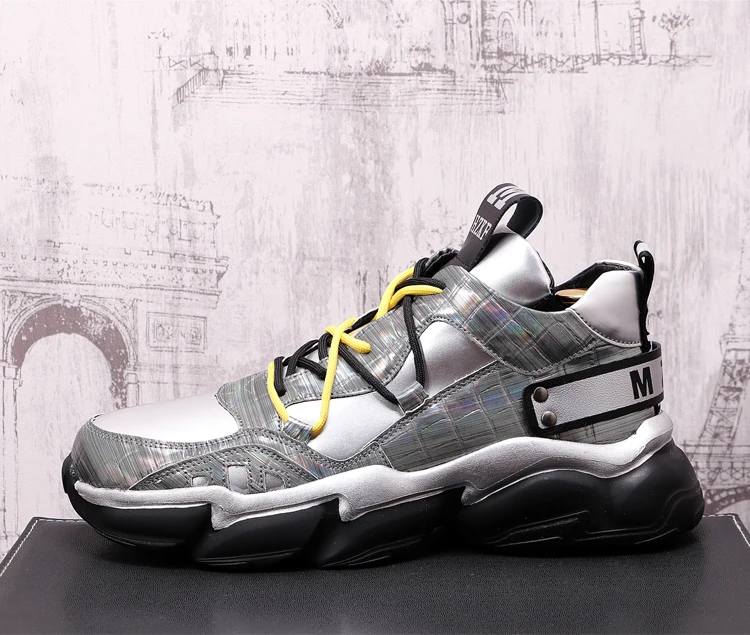 

Autumn Thick Bottom Platform Men Shoes Hip Hop Sneakers Web Celebrity Flats