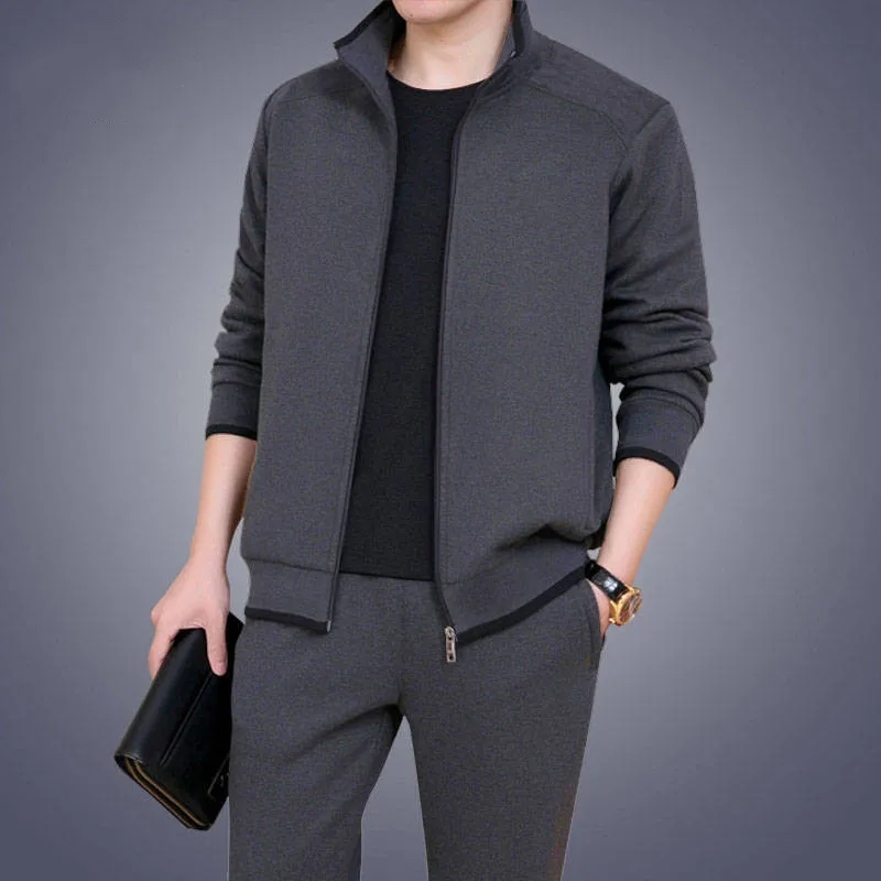 Spring Autumn Men's Sweatshirt Set Two-piece Set Loose Sportwear Suit Casual Wear Tracksuit Men Dad Suit Chandal Hombre