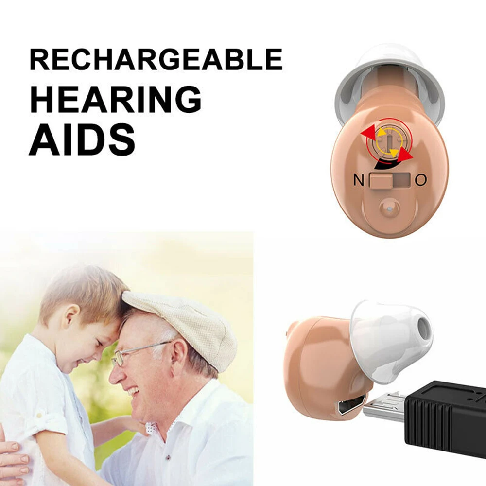 Американский перезаряжаемый Невидимый цифровой слуховой аппарат усилитель