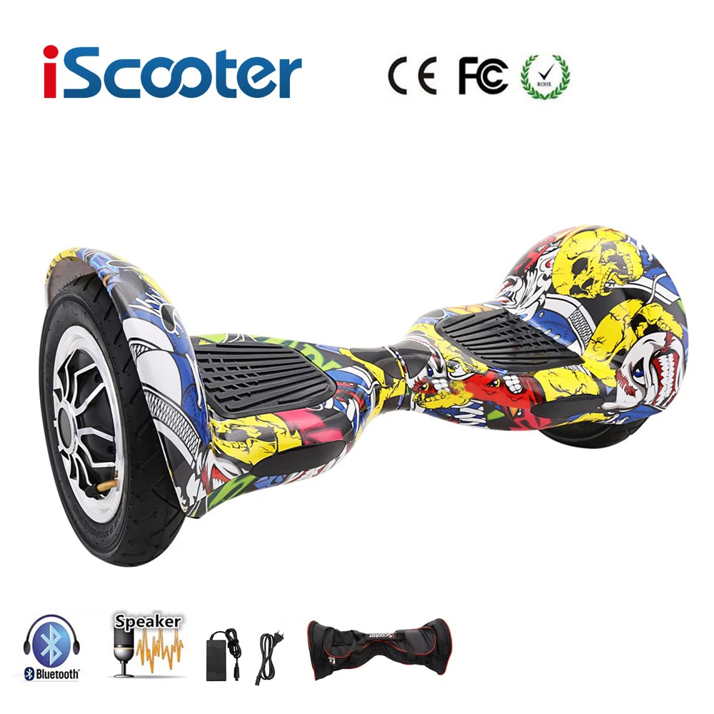 IScooter 10 дюймов Hoverbaord samsung батарея Электрический самобалансирующийся скутер для взрослых детей скейтборд 10 колес 700 Вт Ховерборд
