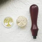 Винтажная жизнь дерева восковая печать штамп Sellos конверт восковая печать Алфавит морские штампы латунь Павлин металлическая ручка подарочный набор