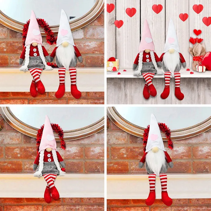 

Valentines Day Gnome Plush Elf Decorations For Valentine's Day Table Ornament Valentine's Present