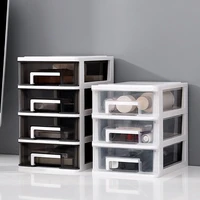 transparent cosmetic storage box jewelry make up organizer multi layer drawer design plastic storage container for dresser desk