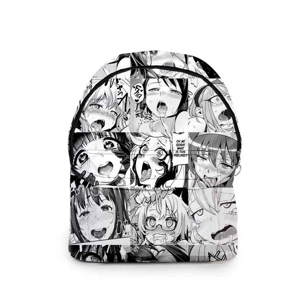 

Anime Hentai Backpack Kawaii Men Women ahegao School Bags Travel Bags 3D Print Teenage Notebook Backpack teens back bag manga