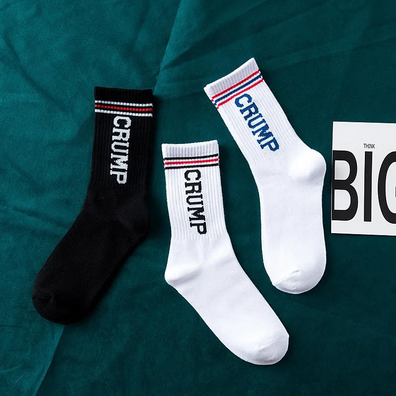 Брендовые носки Tide с надписью в гонконгском стиле полосатые уличные Харадзюку