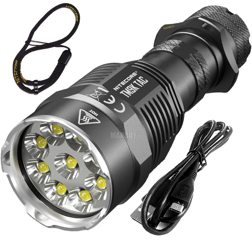 Продажа Nitecore TM9KTAC USB-C перезаряжаемый светодиодный фонарик 9x CREE XP-L HD 9800 люмен встроенный аккумулятор 5000 мАч упаковка для охоты на открытом воздухе Продажа Nitecore TM9KTAC USB-C перезаряжаемый светодиодный фонарик 9x CREE XP-L HD 9800 люмен встроенный аккумулятор 5000 мАч упаковка для охоты на открытом воздухе