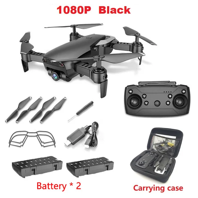 1080P Black 2B CC KEELEAD M69G FPV RC Дрон 4K 1080P WiFi HD Двойная камера s Дрон складной мини Дрон жесты фото Квадрокоптер с камерой VS F11 Pro - Цвет: 1080P Black 2B CC