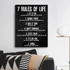 Плакат с 7 правилами жизни наблюдайте за своими мыслями Мотивационная Картина на холсте плакаты и принты настенное искусство для гостиной домашний декор