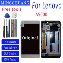 Original 5.5 Inch for Lenovo A5000 Mobile Phone LCD Touch Screen Sensor Panel Assembly Replacement Parts