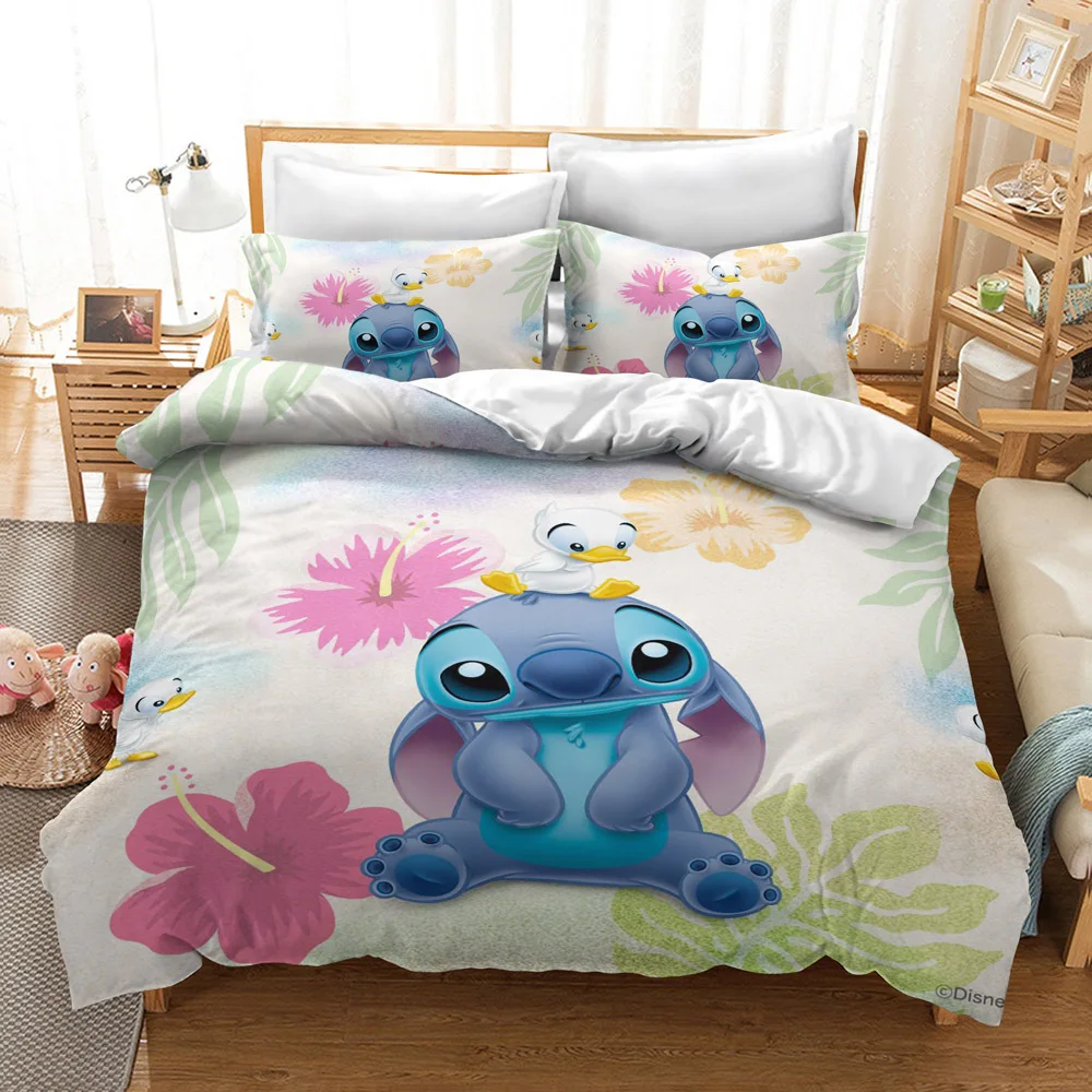 Lilo e Ponto Conjunto de Cama Decoração do Quarto para Crianças Disney Casa Colcha Capa Twin Menino Menina Rainha Rei Tamanho Conjunto 3d 13 Conjunto de cama do lilo e stitch
