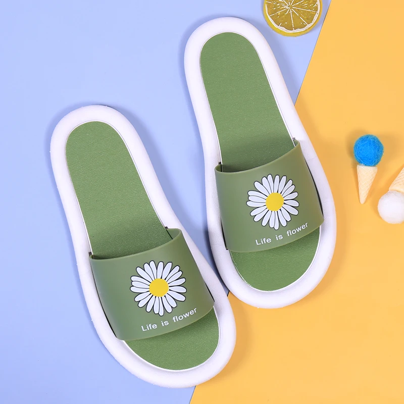 Whoholl летние шлепанцы Женская обувь с цветочным принтом на плоской подошве Обувь
