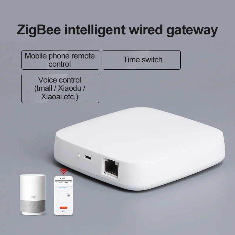 

Проводной шлюз Tuya zigbee3.0, устройство для умного дома с дистанционным управлением, Wi-Fi, работает с Alexa Google