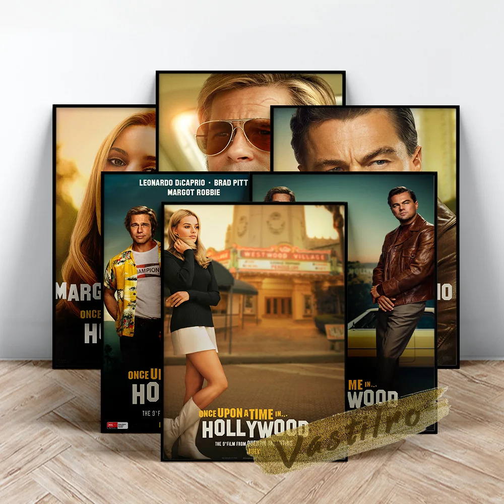 

Once Upon A Time In Hollywood Poster, Movie Star Portrait Picture, Film Character Wall Decor, Comedy Movie Prints Art, Fans Gift