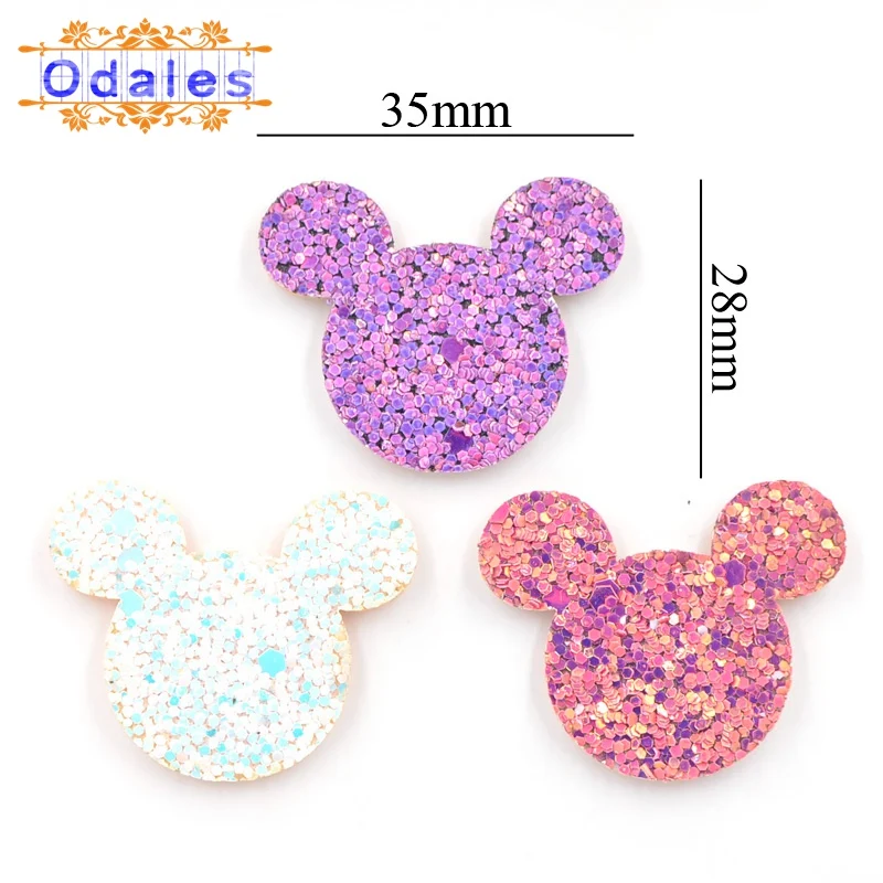 64 шт./лот разноцветная головка мыши войлочные нашивки для рукоделия мягкая