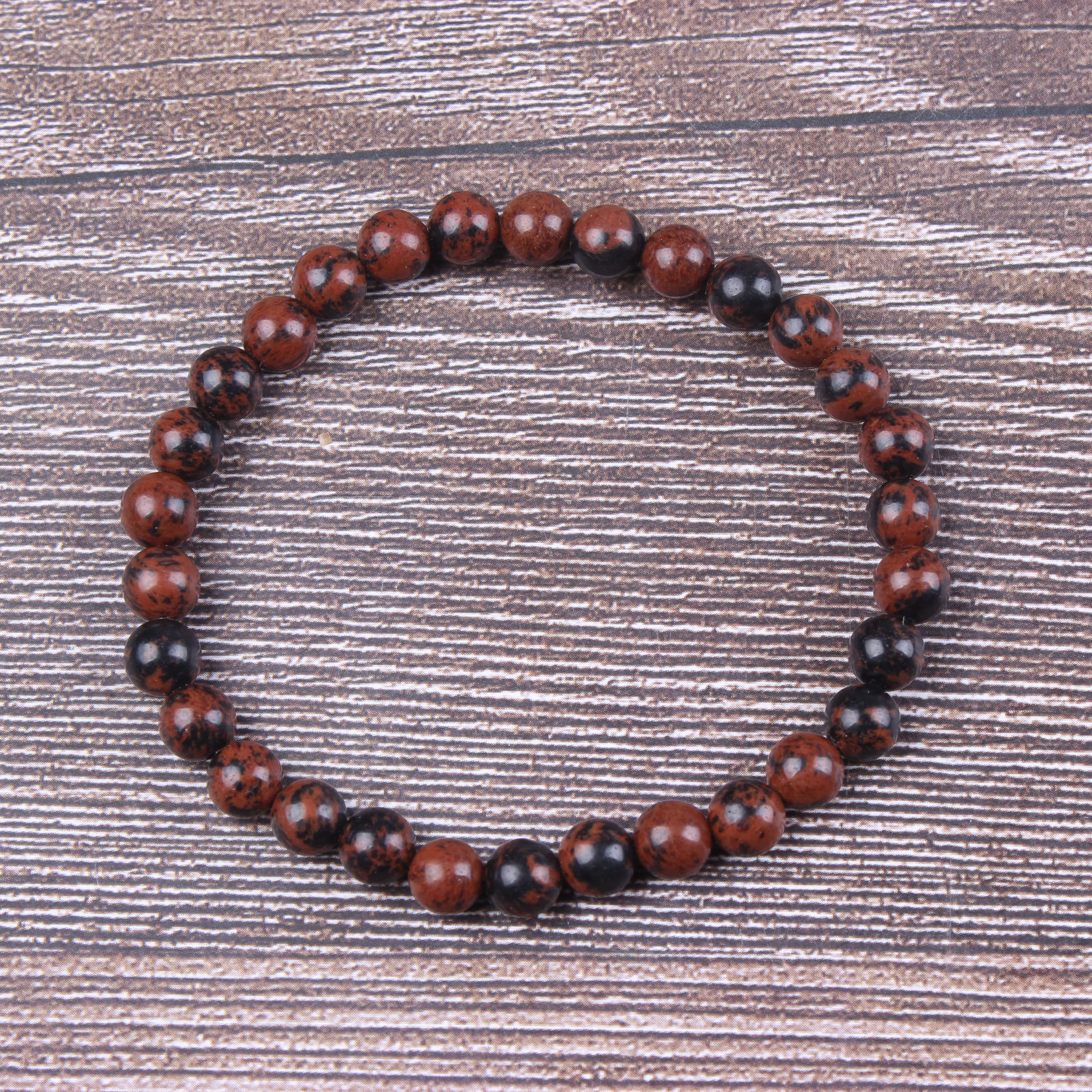 

Fashion jewelry 6 / 8 / 10mm miscellaneous stone bracelet natural jewelry beads are suitable for men's and women's accessories