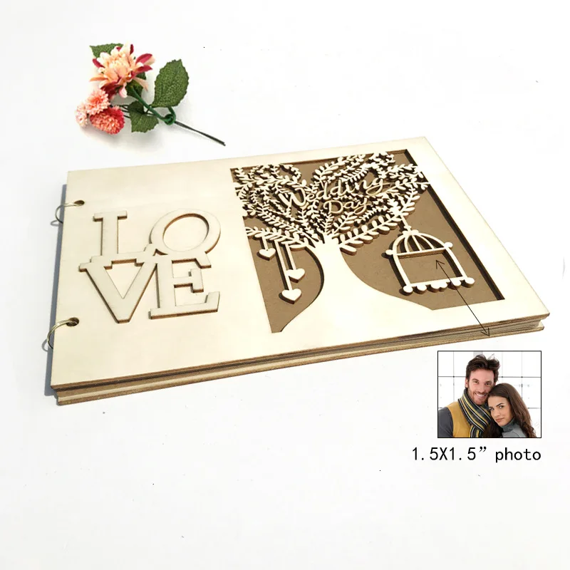 

Wedding Party signing card signature wishing tree Guest Book Tree Wooden love Hearts Pendant Drop Ornaments Party Decoration