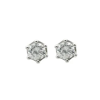 

s925 sterling silver earrings single diamond earrings Korean version personality female hypoallergenic crown earrings ES-66