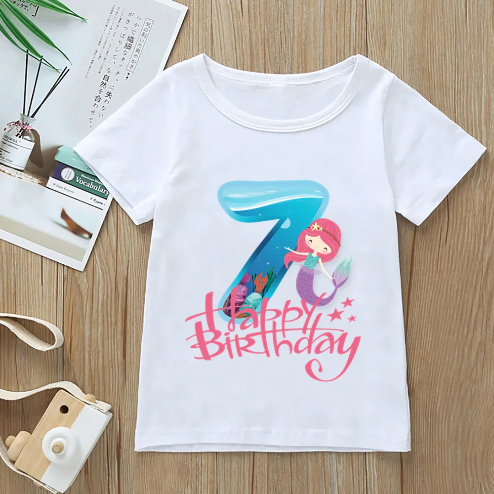 Детская футболка с рисунком русалка графическим принтом YKP144