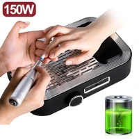 150w high power charge nail vacuum cleaner hand pad desktop nail vacuum cleaner manicure dust collector exhaust fan with filters