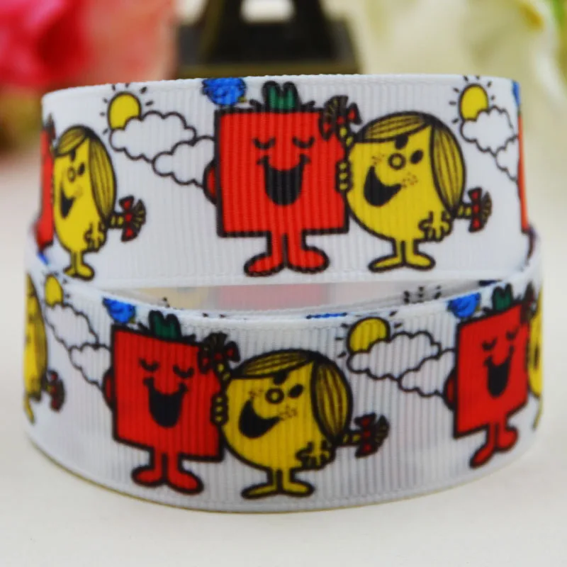 

7/8'' 22mm,1" 25mm,1-1/2" 38mm,3" 75mm the Mr. Men Character printed Grosgrain Ribbon party decoration X-02179 10 Yards