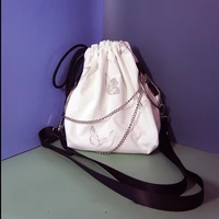 women shoulder bag reflective butterfly female bag fashion chain messenger bag all match drawstring shoulder bag shopping bag