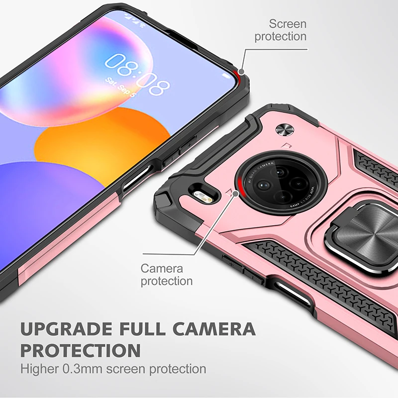 for huawei y7a y9a case shockproof armor magnetic ring holder cover for huawei p smart 2019 2021 psmart z s phone cases free global shipping
