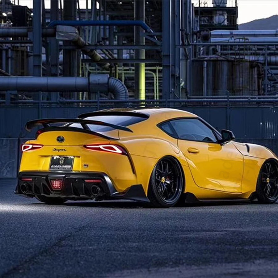 

Rear Trunk Spoiler Carbon Fiber Material Glossy car accessories For Toyota Supra 2019 2020 2021 Lip Spoiler Wing car styling