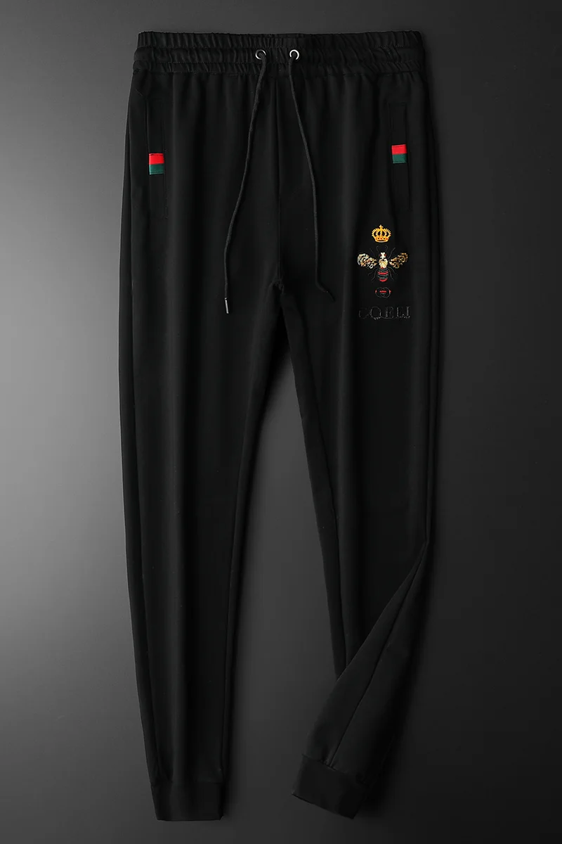 

Short-sleeved suit men's 2021 summer new style s fashion round neck bee embroidery mercerized cotton men's short-sleeved T-shirt