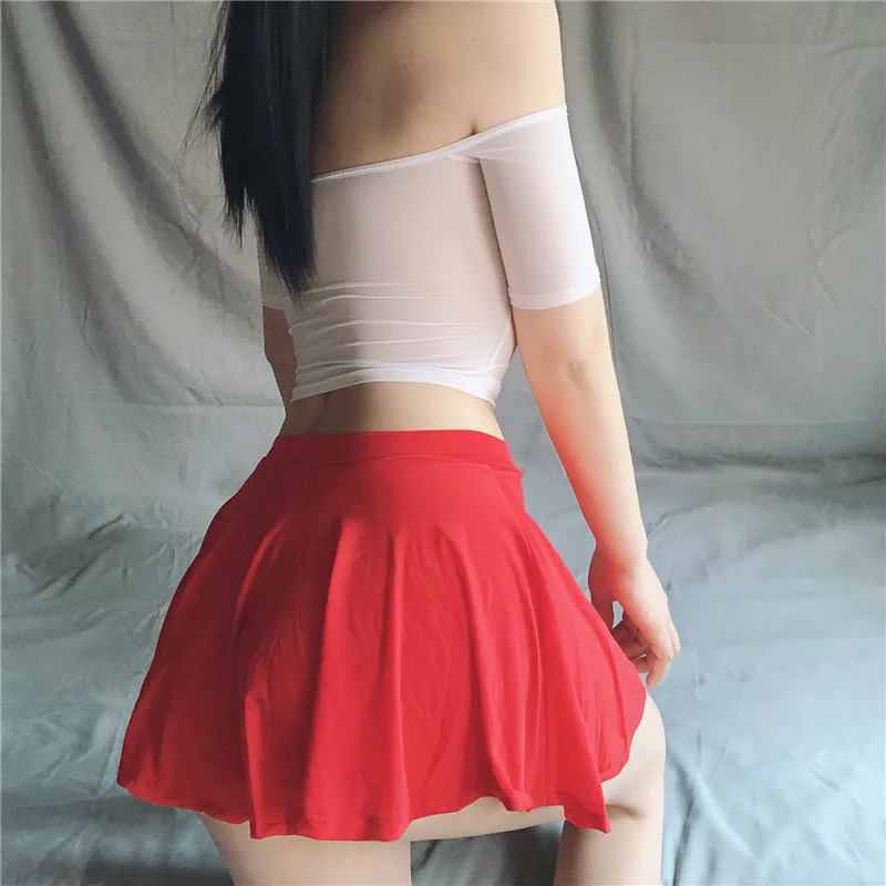 Женская прозрачная мини юбка однотонная шелковая в форме листьев лотоса