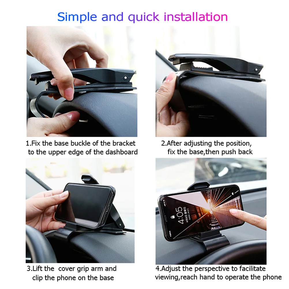 

360-Degree Rotating Car Phone Bracket Dashboard Bracket Bracket Adjustable Mobile Phone Navigation Bracket
