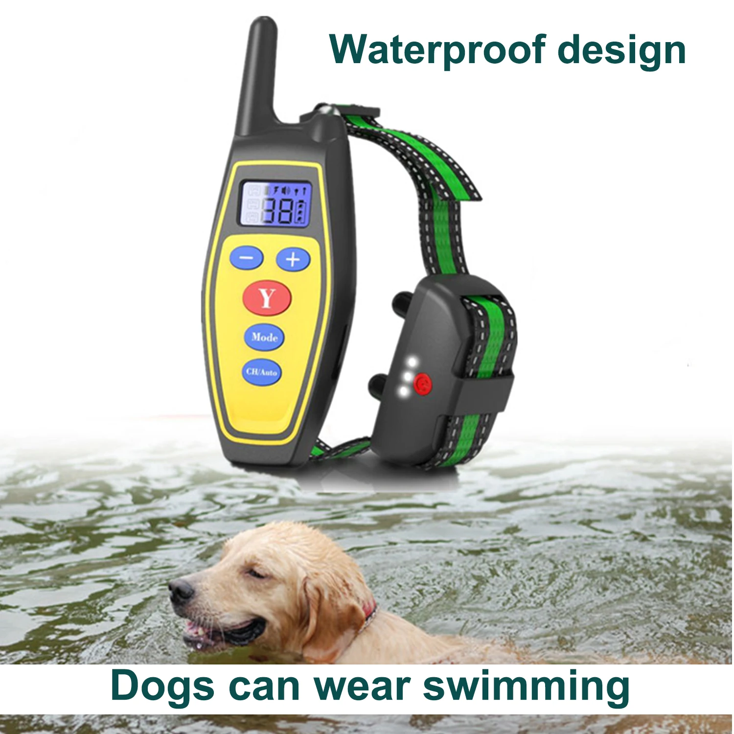 

Ошейник для дрессировки собак 2 в 1, автоматический антибаркировочный инструмент, дистанционное управление, Электрический шоковый ошейник ...