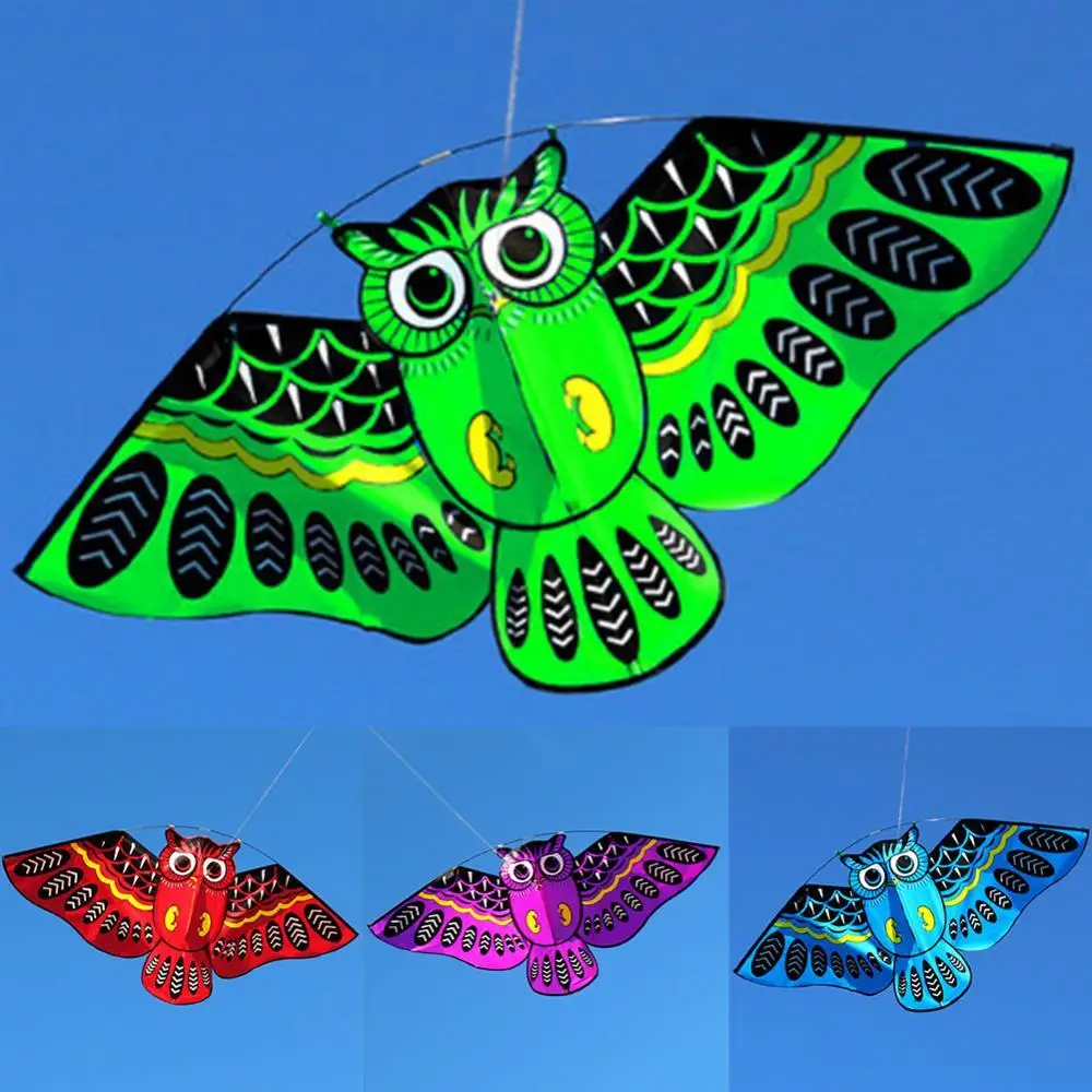 

Outdoor Colorful Cartoon Owl Easy Flying Kite with 50m Line Children Kids Toys