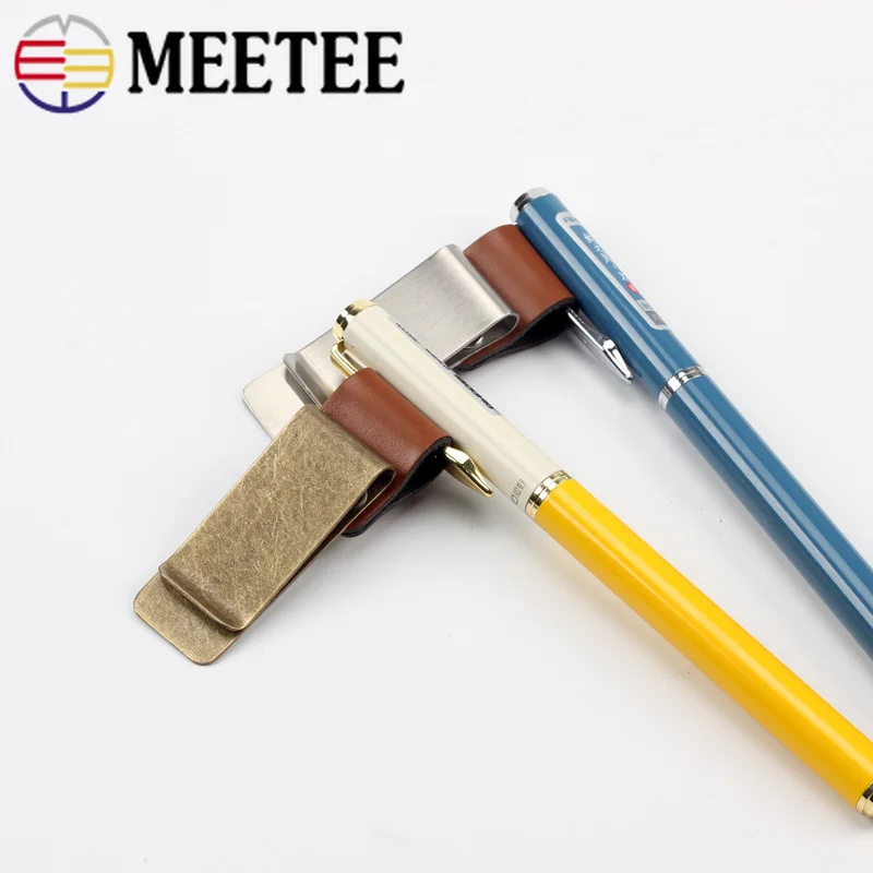 Meetee 2 шт. ретро из чистой меди держатель для ручки нержавеющей стали зажим Пряжка